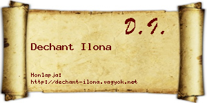 Dechant Ilona névjegykártya